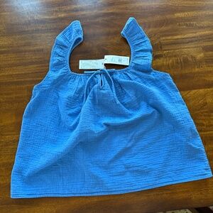 NWT Vineyard Vines Women's Tie-Front Ruffle Sleeve Top XL